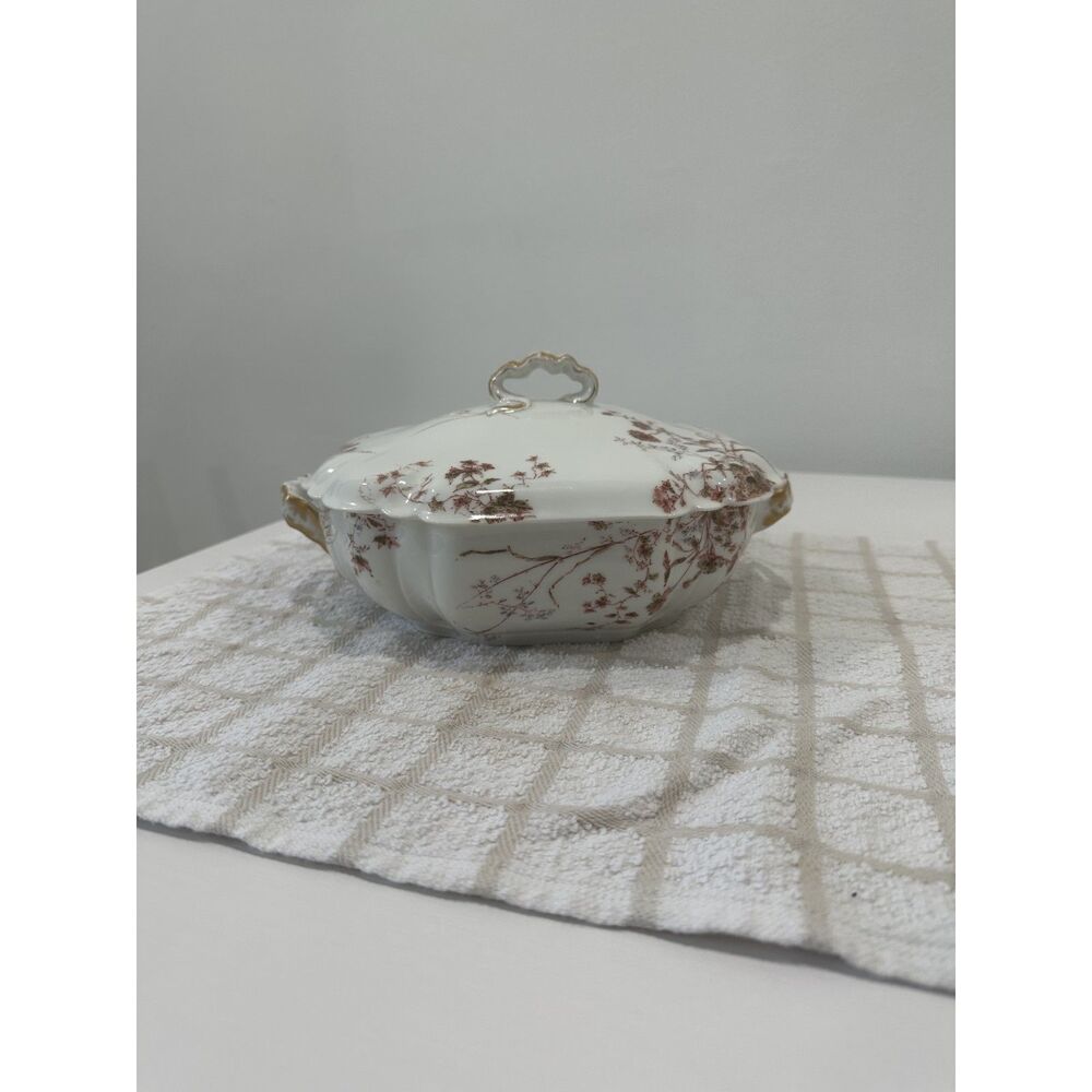 Antique Haviland & Co. Limoges France Covered Vegetable Serving Dish (1888-1896)